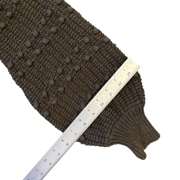 Madewell Chunky Bobble Knit Cardigan Sweater Green Relaxed Fit Boho Cabincore - Picture 10 of 13